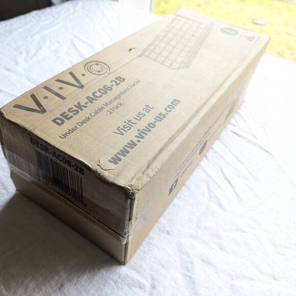 NEW in Box VIVO Under Desk Cable Management Racks 2 pack DESK-AC06-2B - Picture 9 of 12